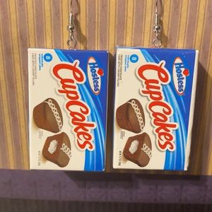 Mini Brands Hostess cupcake earrings